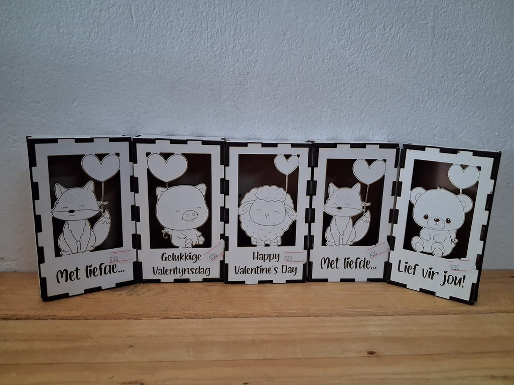 Animal valentines boxes