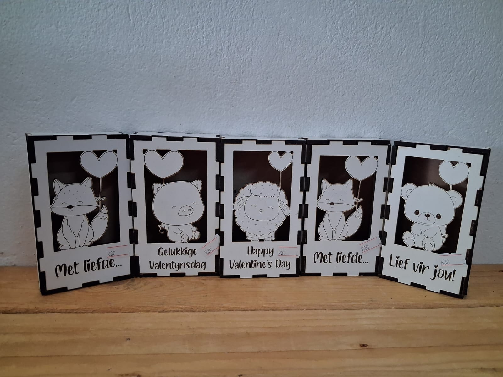 Animal valentines boxes