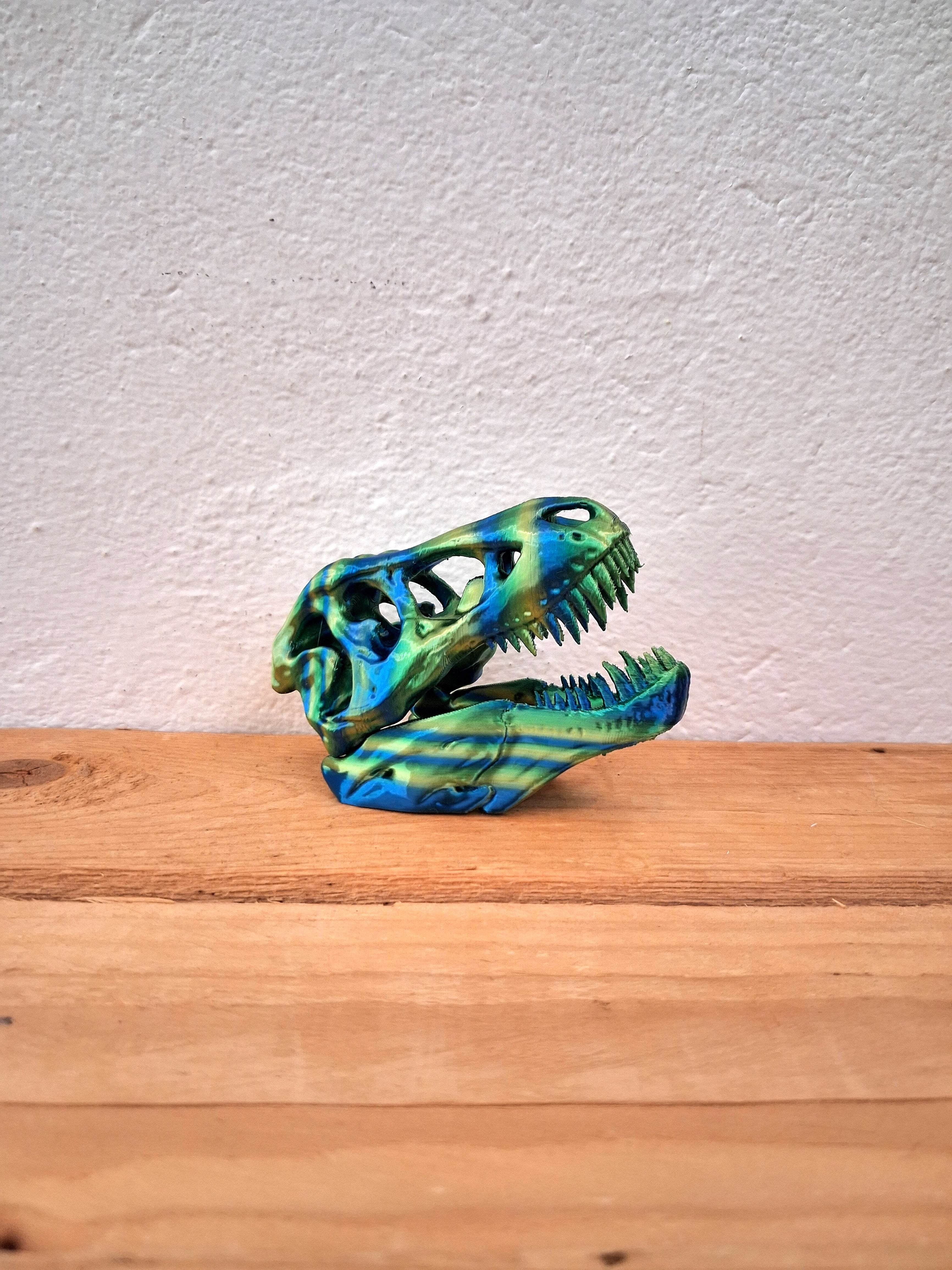 3D printed t-rex skull