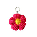 Crochet flower key chain