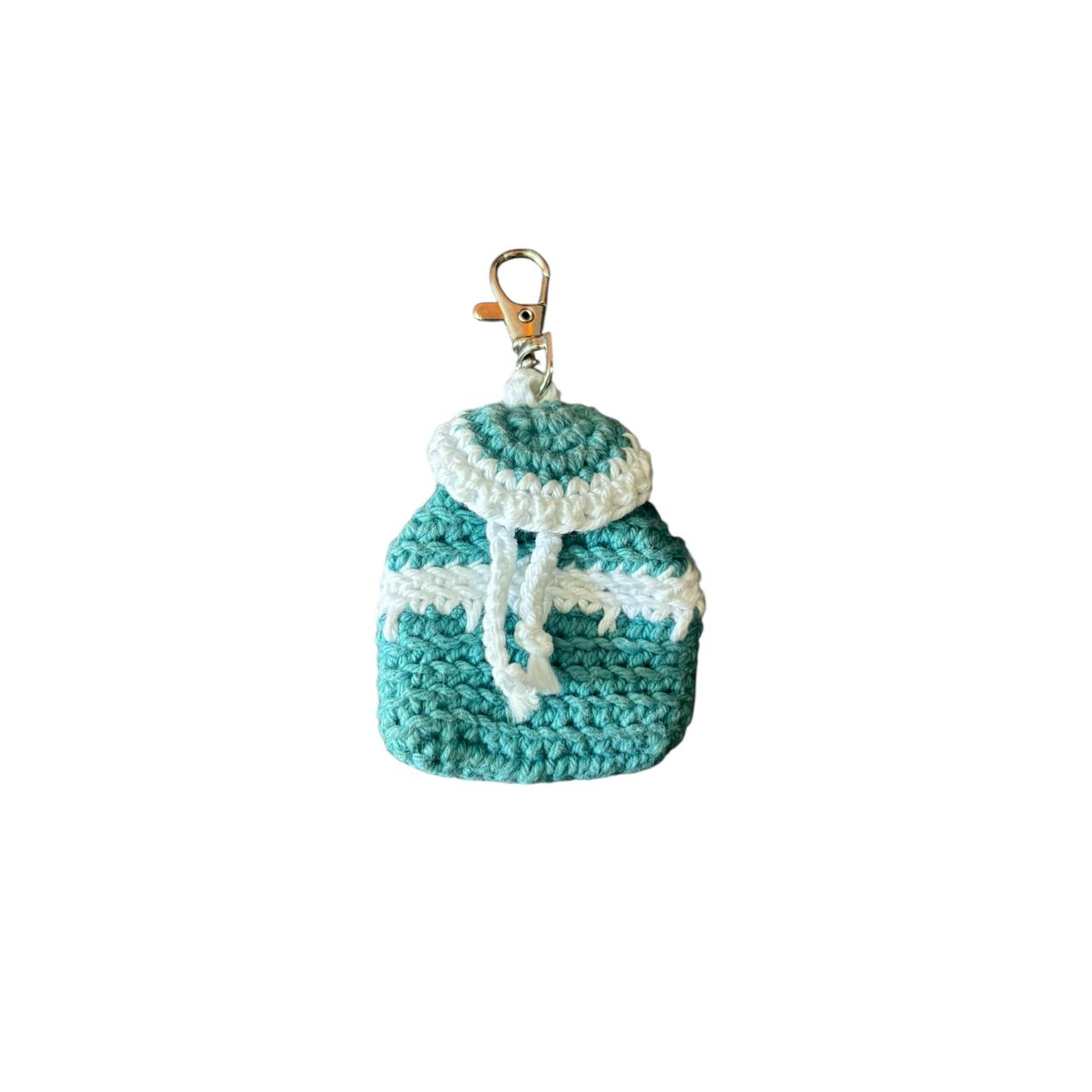 Tote bag crochet key chain