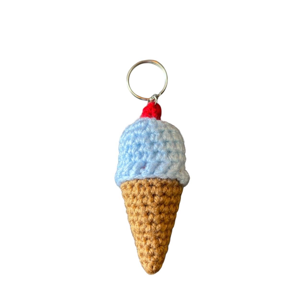 Crochet Ice cream key chain
